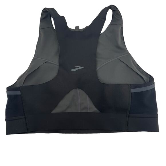 BROOKS Activewear Sports Running Bra Racer Back Padded Black Women's Size 34C - Picture 2 of 5